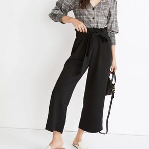 Madewell Tie Waist Huston Pull On Crop Pants
